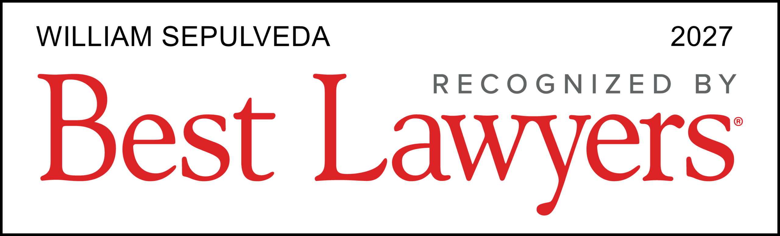 Best Lawyers logo William Sepulveda